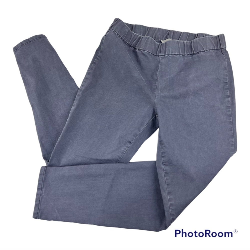 SOFT SURROUNDINGS Metro Leggings Jeggings Snaps M 12 Blue Gray